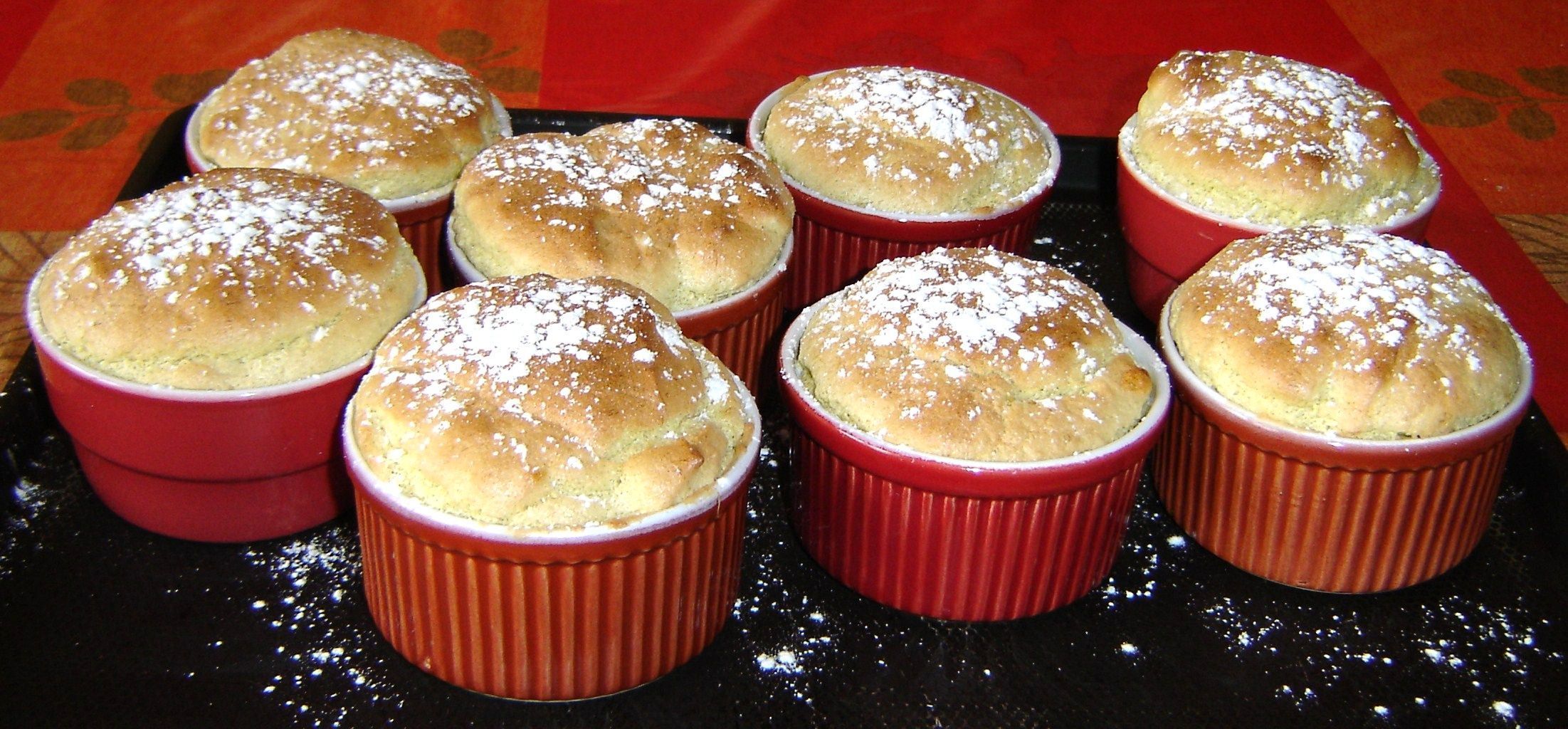 Soufflés à La Rhubarbe